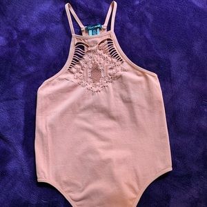 Stylish Distressed Cut Outs Bodysuit